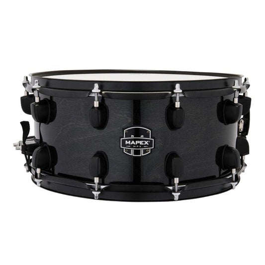 Mapex MPX Maple Poplar Hybrid Shell Snare Drum 14”x6.5” in Transparent Midnight Black