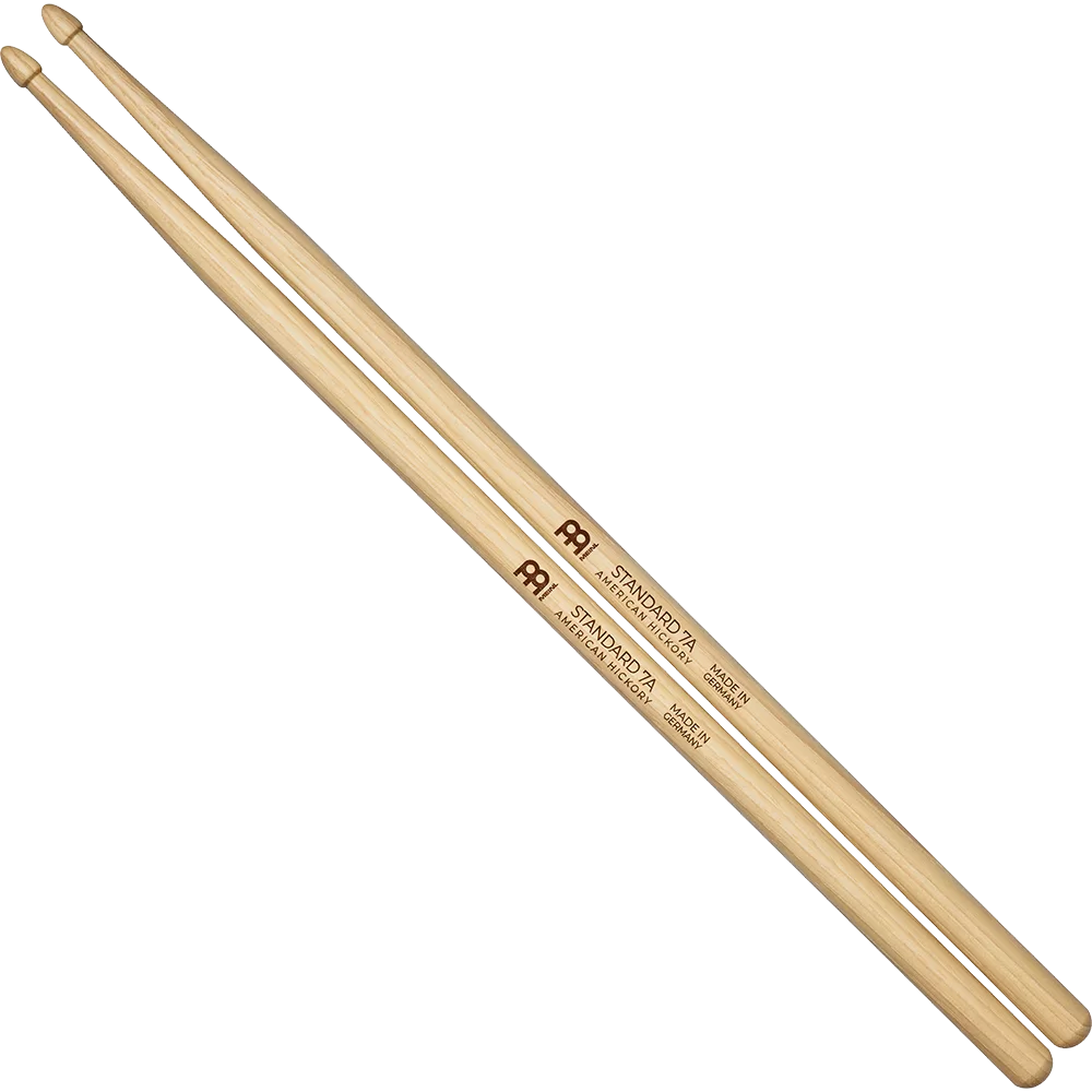 Meinl SB100 Standard 7A American Hickory Wood Tip Drumsticks
