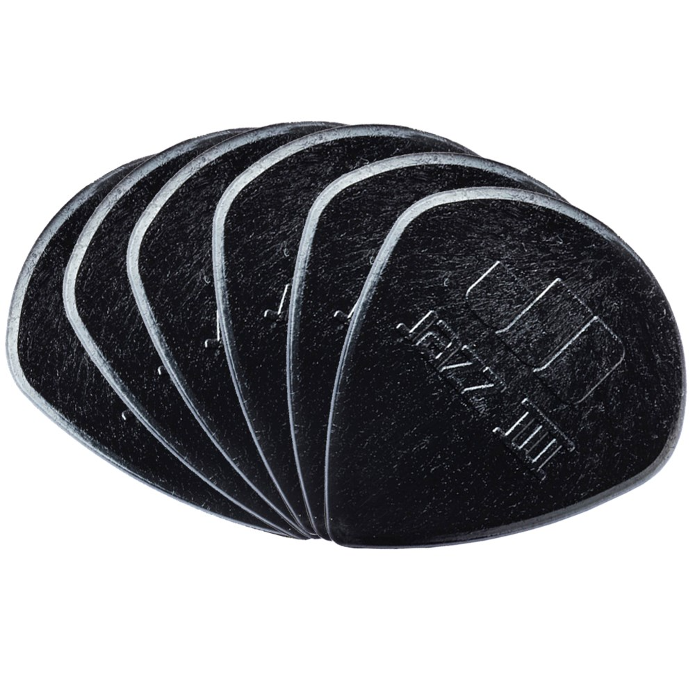 Jim Dunlop Player's Pack Nylon Jazz III Stiffo 6 Pack in Black
