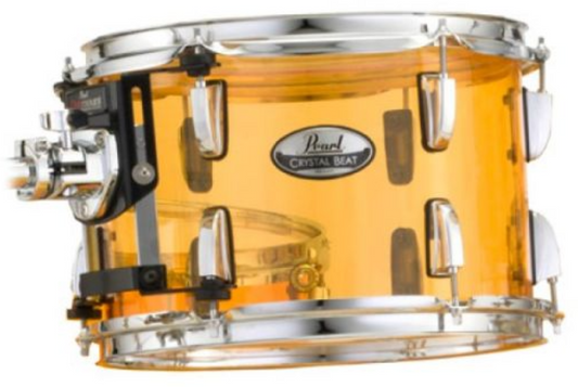 Pearl Crystal Beat Acrylic Tom Tom 13x9 in Tangerine Glass