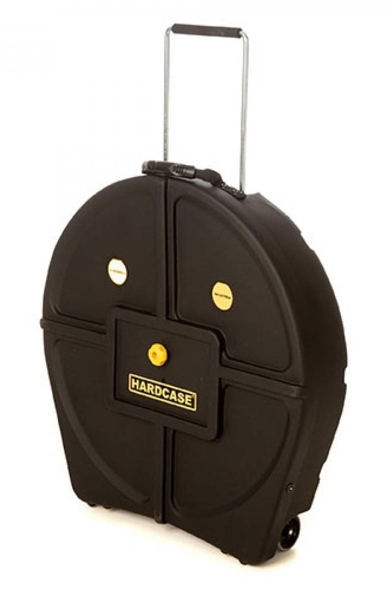 Hardcase 24" Black Cymbal Case 12 Cymbals with Wheels