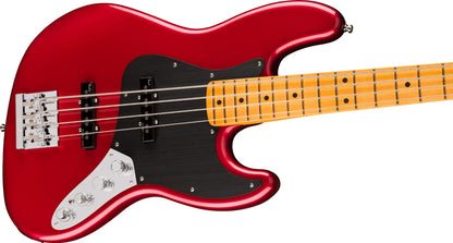 Fender American Ultra II Jazz Bass, Maple Fingerboard in Sinister Red