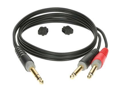 Klotz AY10300 3m Insert Cable 1/4" TRS 2x1/4" TS