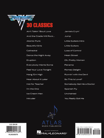 Van Halen 30 Classics Updated Edition Recorded Version Guitar Tab