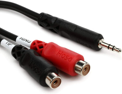 Hosa YRA154 3.5 mm TRS to Dual RCAF Stereo Breakout Cable