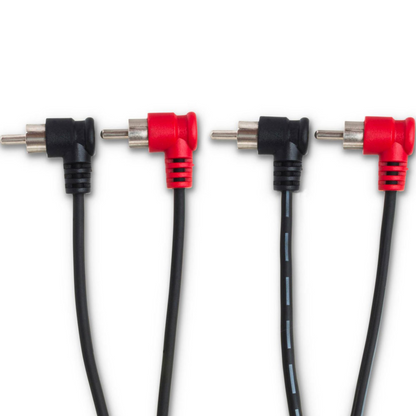 Hosa CRA202RR Stereo Interconnect Dual Right Angle RCA to Same, 2M
