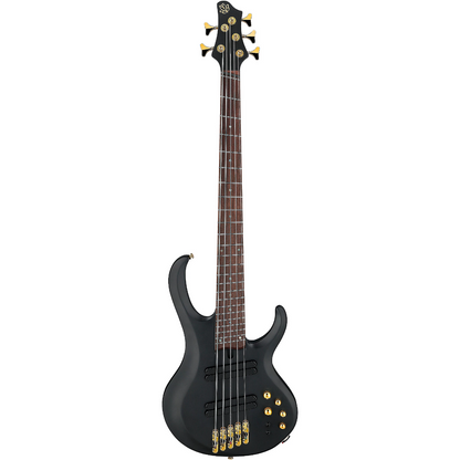 Ibanez BTB605LM 5-String Electric Bass Guitar in Black Flat