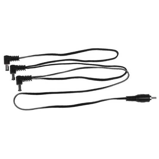 CIOKS 3 Way Daisy Chain Flex type 1 Center Negative DC Plugs 30+30+50cm in black