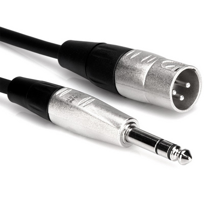 Hosa HSX010 Pro Balanced Interconnect, REAN 1/4 inch TRS to XLR3M, 10 ft / 3m