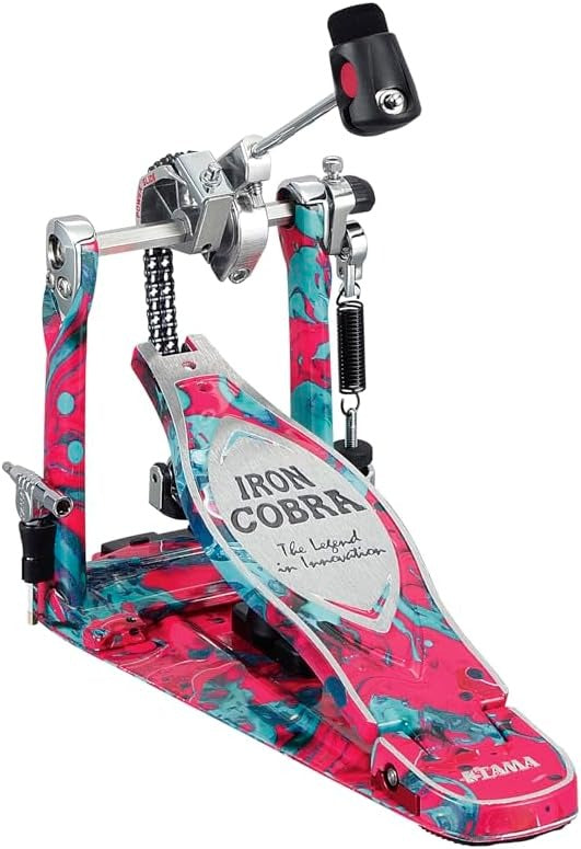 TAMA 50th Limited Iron Cobra Marble Coral Swirl Power Glide Single Pedal