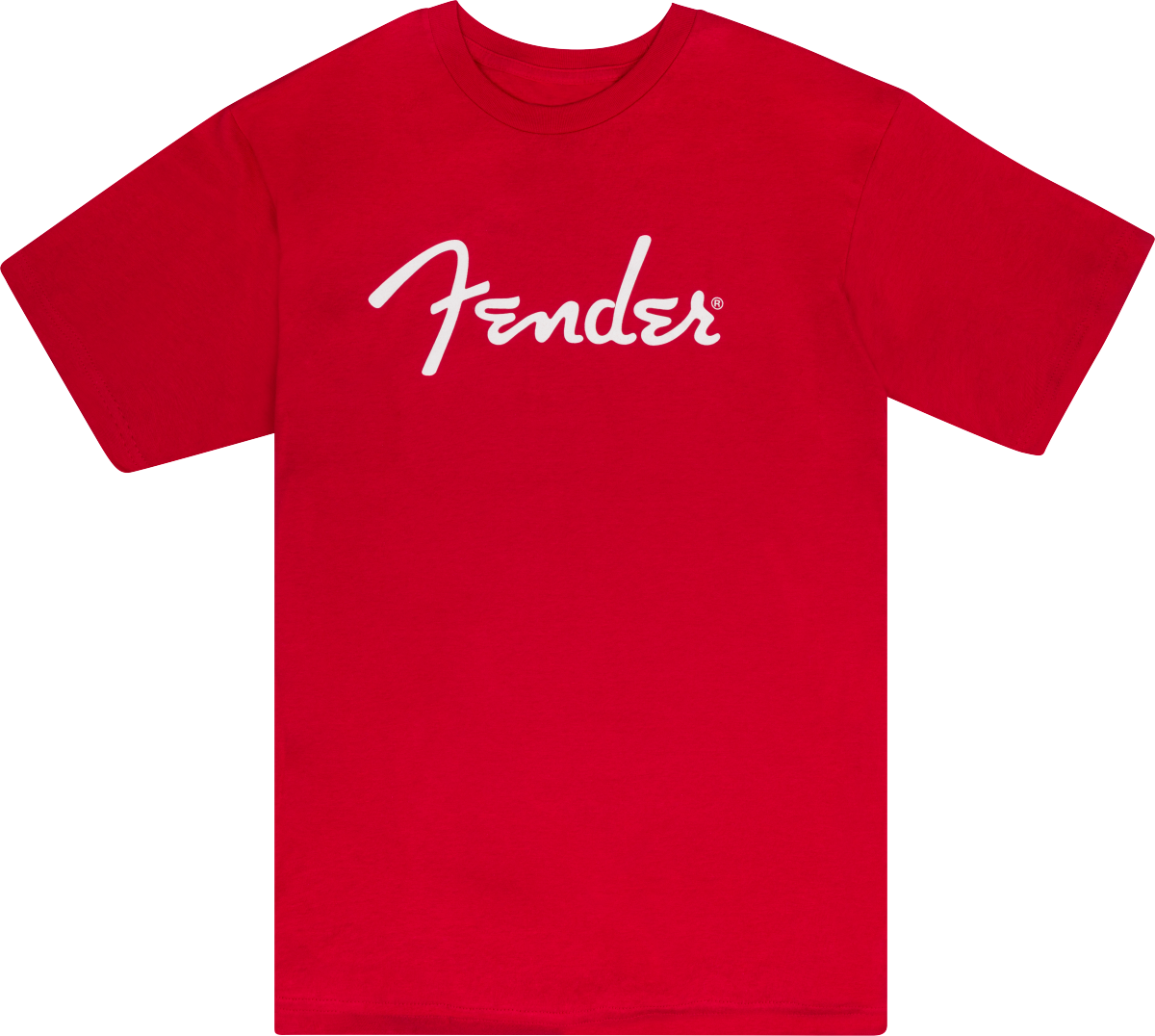 Fender Spaghetti Logo Large TShirt in Dakota Red