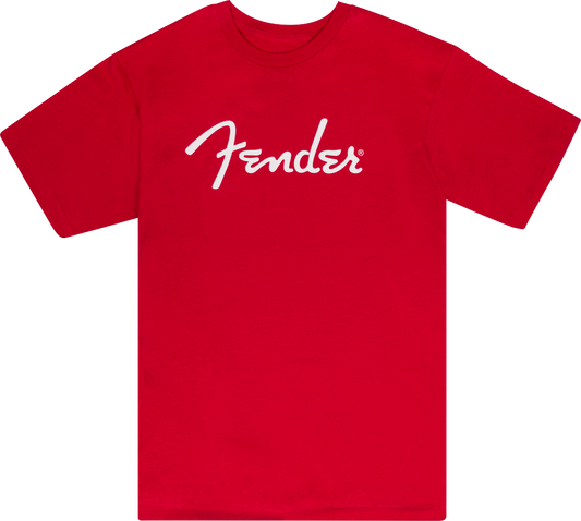 Fender Spaghetti Logo Extra Large TShirt in Dakota Red