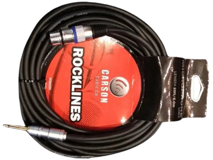 Carson Cable Co Rocklines 20ft XLR to 6.3mm Cable