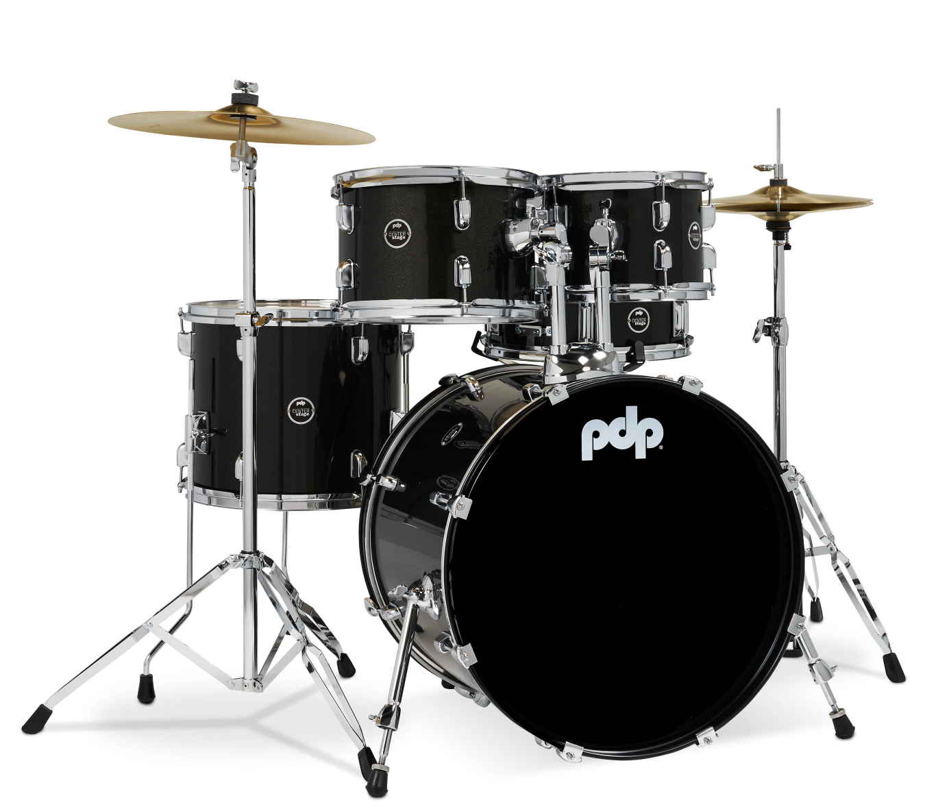 PDP Center Stage 20" 5 Piece Drum Kit in Black Onyx