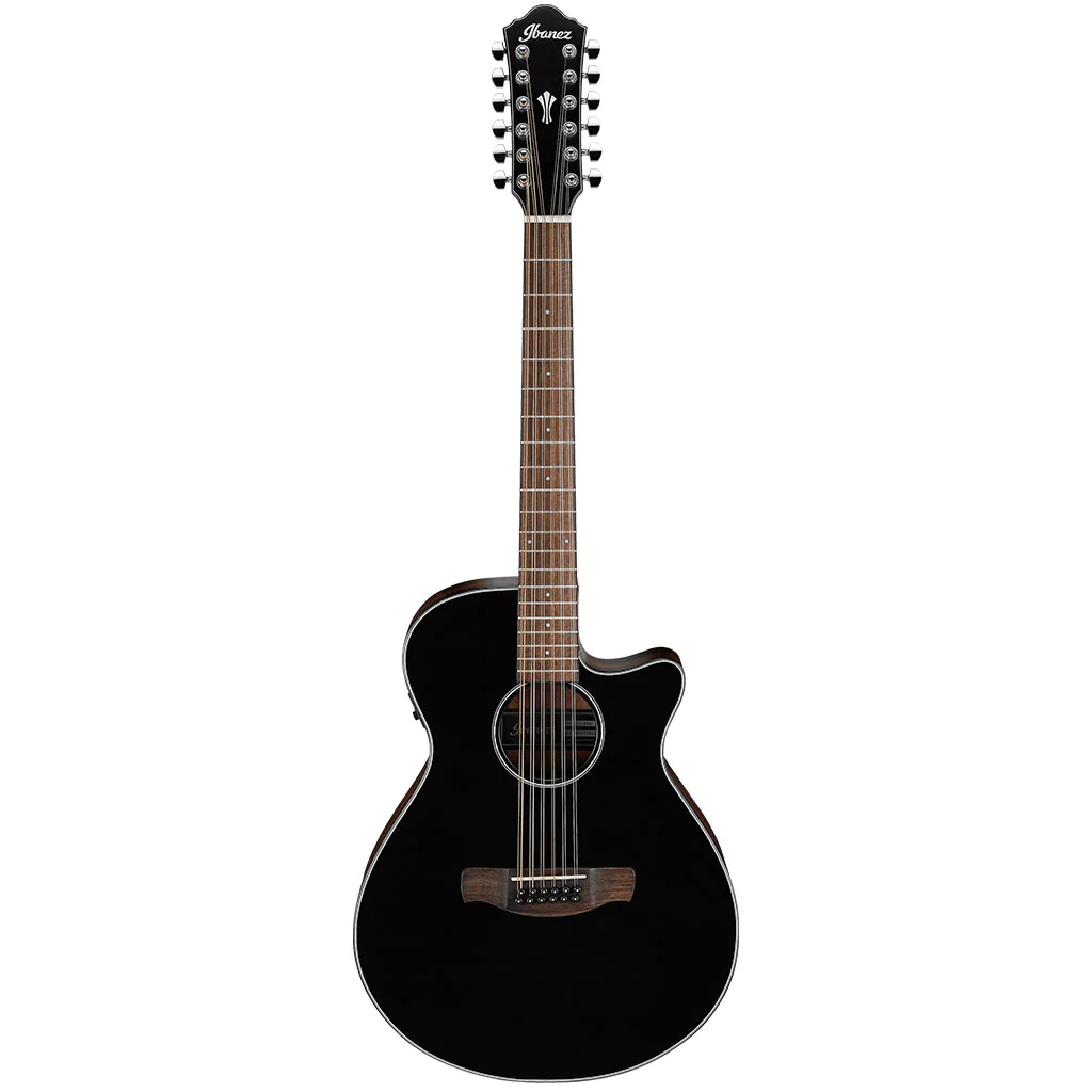 Ibanez AEG5012 12 String Acoustic Electric Guitar in Black High Gloss