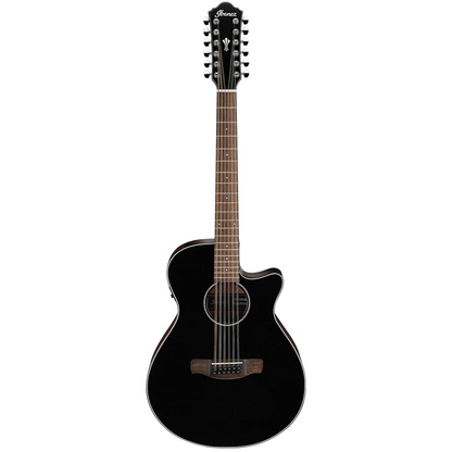 Ibanez AEG5012 12 String Acoustic Electric Guitar in Black High Gloss