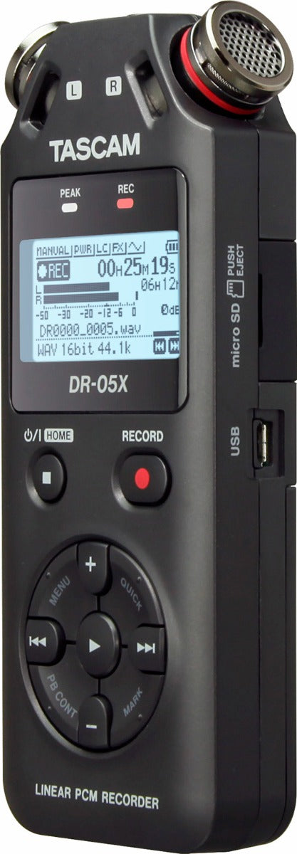 Tascam DR 05X Stereo Handheld Digital Audio Recorder and USB Audio Interface