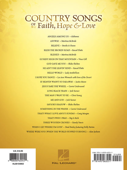 Country Songs Of Faith Hope & Love 2nd Edition PVG
