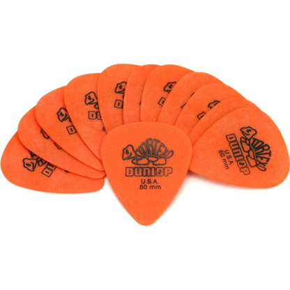 Jim Dunlop Tortex Standard Guitar Pick .60mm 12 Pack in Orange