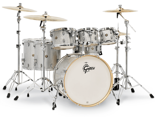 Gretsch Catalina Maple 7 Piece Shell Pack in Silver Sparkle