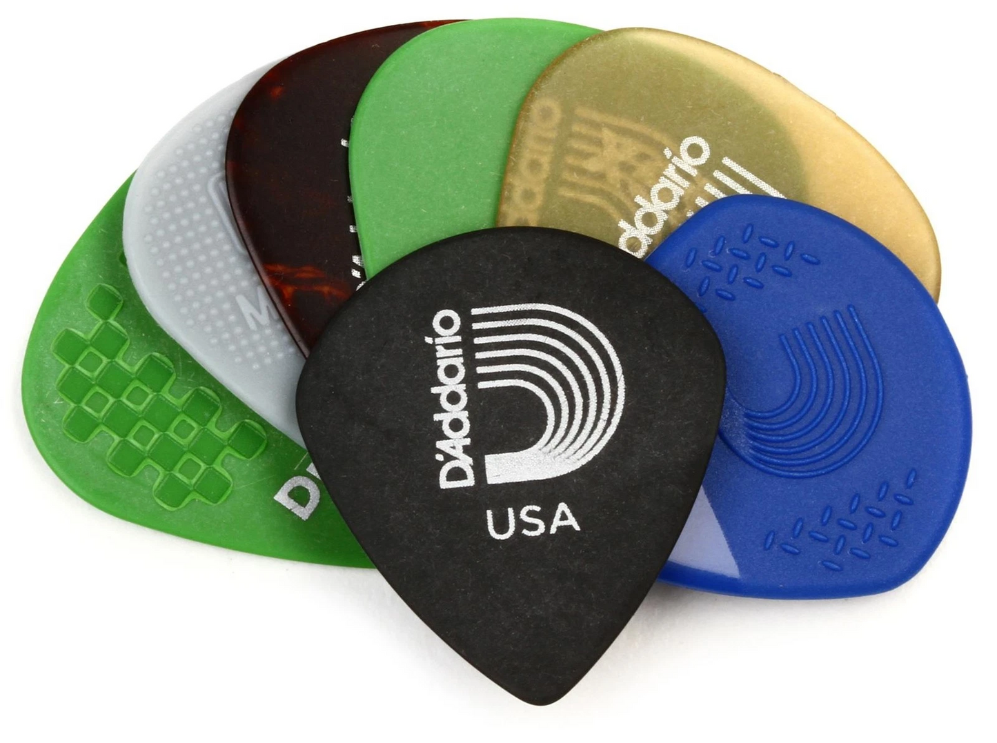 D'Addario Guitar Pick Variety Pack Medium Gauge 7 Pack