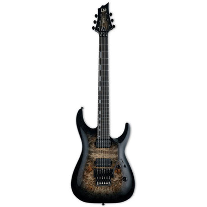 ESP LTD H 1001FR Burled Poplar Top in Black Natural Burst