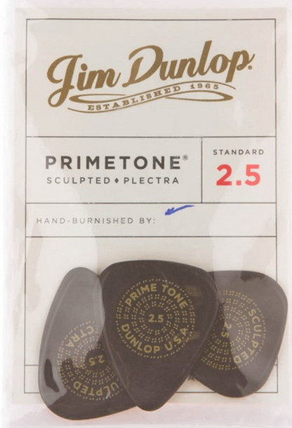 Dunlop Primetone Standard Smooth Picks 2.50mm Players 3 Pack
