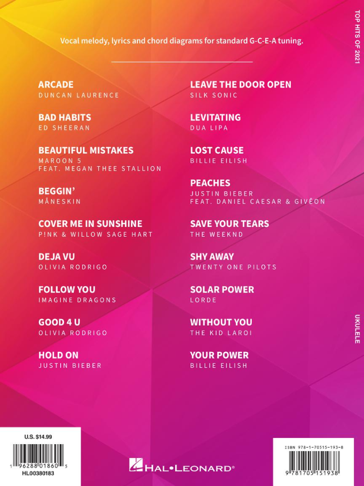 Top Hits of 2021 for Ukulele 18 of the Year's Best Song