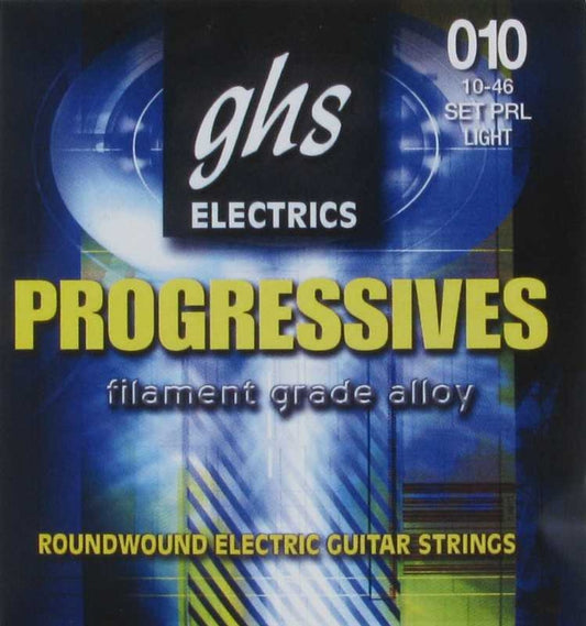 GHS PRL Progressives Roundwound Electric Guitar Strings Light 10-46 Gauge