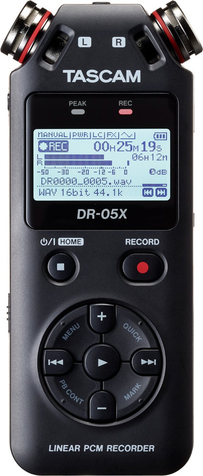 Tascam DR 05X Stereo Handheld Digital Audio Recorder and USB Audio Interface