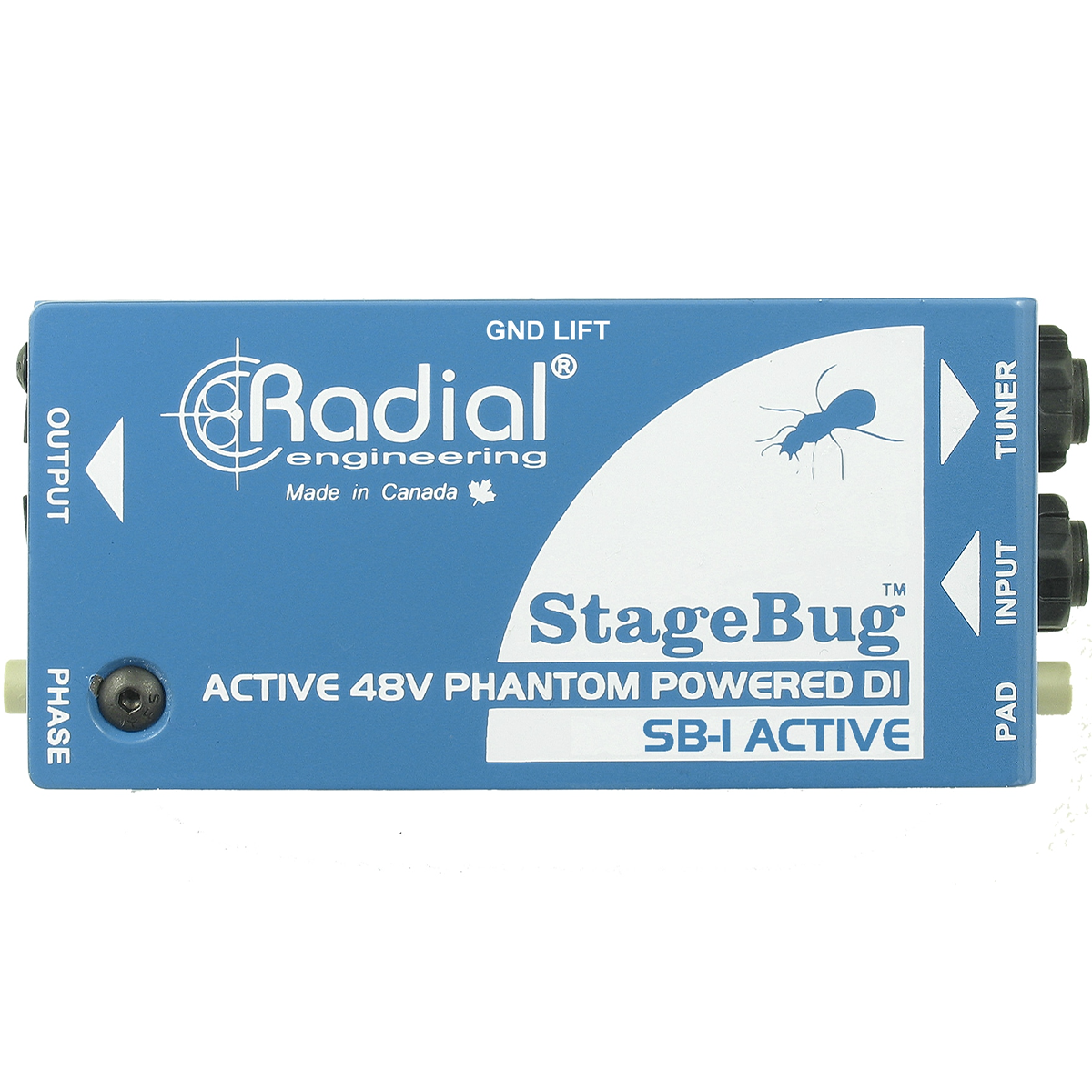 Radial StageBug SB-1 1-channel Active Instrument Direct Box 48V Phantom Powered