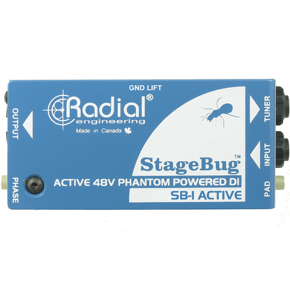 Radial StageBug SB-1 1-channel Active Instrument Direct Box 48V Phantom Powered