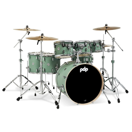 PDP Concept Maple 7-Piece 22" Shell Pack with HW815 Hardware Pack in Satin Sea Foam