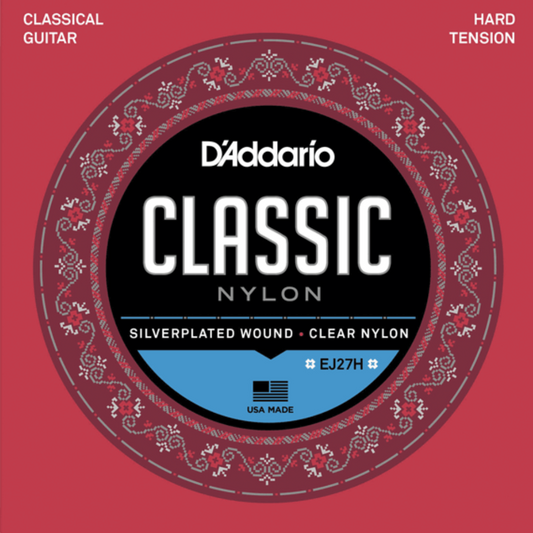 D'Addario EJ27H Student Nylon Classical Guitar Strings Hard Tension