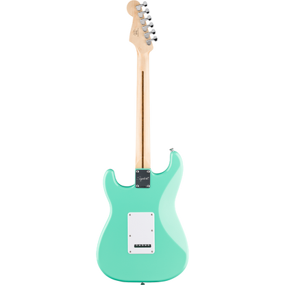 Squier FSR Squier Sonic Stratocaster, Laurel Fingerboard, White Pickguard in Sea Foam Green