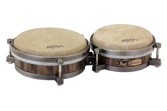 Pearl Percussion Travel Bongos 7" And 8.5" in Caramel Brown