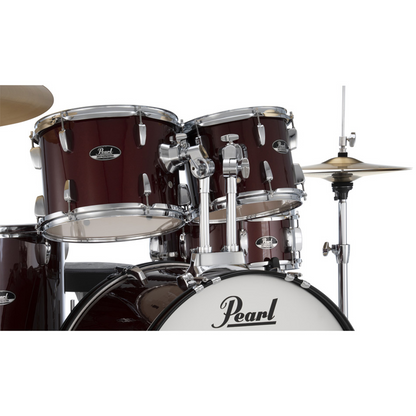Pearl Roadshow-Plus 5-Piece Drum Kit with Pearl Cymbal Pack in Red Wine