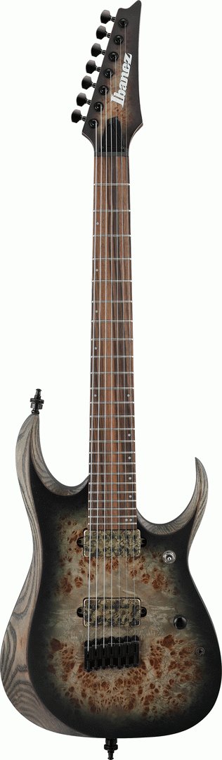 Ibanez RGD71ALPA 7 String in Charcoal Burst Black Stained Flat