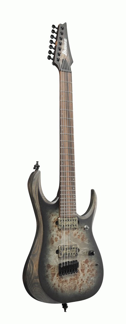 Ibanez RGD71ALPA 7 String in Charcoal Burst Black Stained Flat