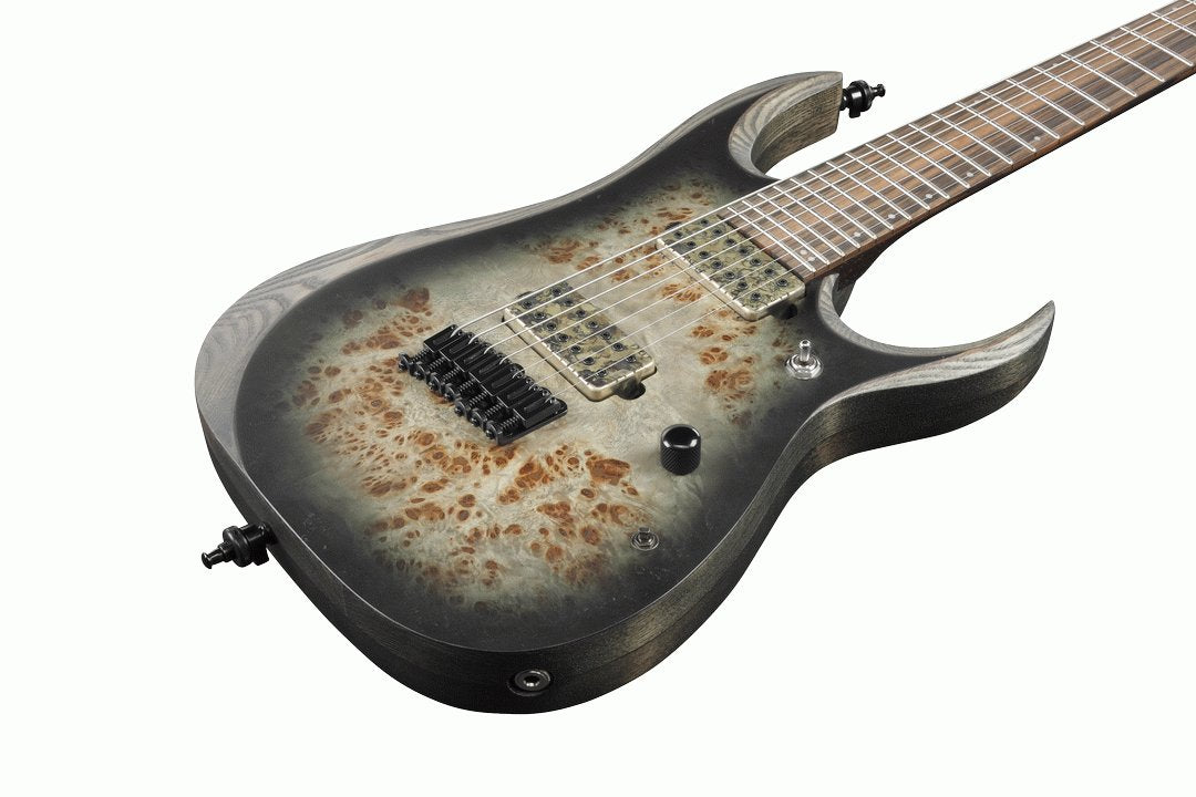 Ibanez RGD71ALPA 7 String in Charcoal Burst Black Stained Flat