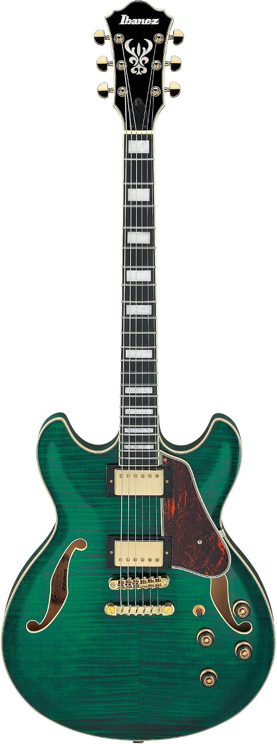 Ibanez AS93FM Artcore Expressionist Electric Guitar in Transparent Moss Green