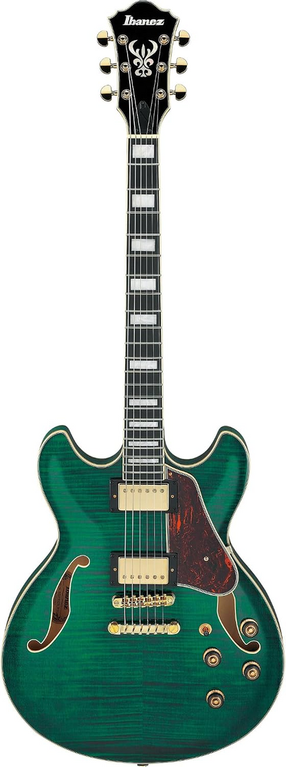Ibanez AS93FM Artcore Expressionist Electric Guitar in Transparent Moss Green