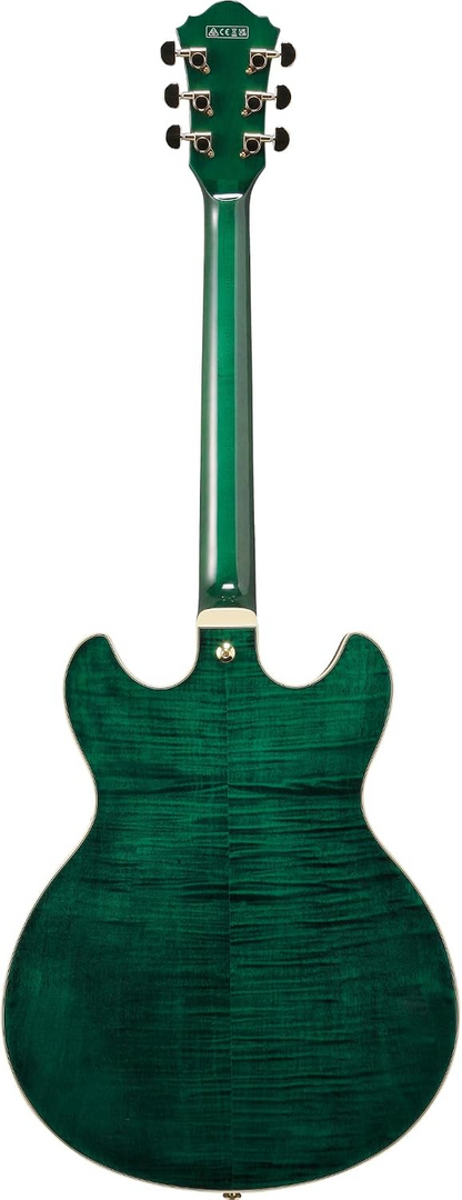 Ibanez AS93FM Artcore Expressionist Electric Guitar in Transparent Moss Green
