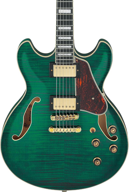 Ibanez AS93FM Artcore Expressionist Electric Guitar in Transparent Moss Green