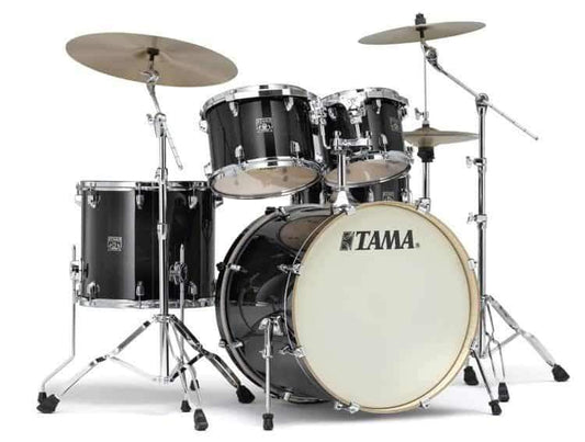 TAMA Superstar Classic 5 Piece Shell Pack in Transparent Black Burst and SM5W Hardware Pack