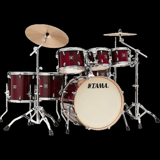 TAMA Superstar Classic 7 Piece Shell Pack in Gloss Garnet Lacebark Pine