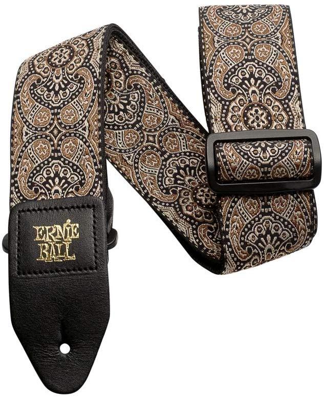 Ernie Ball Classis Jacquard Guitar Or Bass Strap in Imperial Paisley Gold