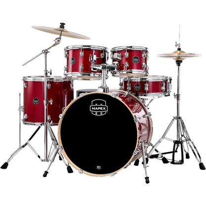 Mapex Venus 5 Piece Fusion Drum Set in Crimson Red Sparkle