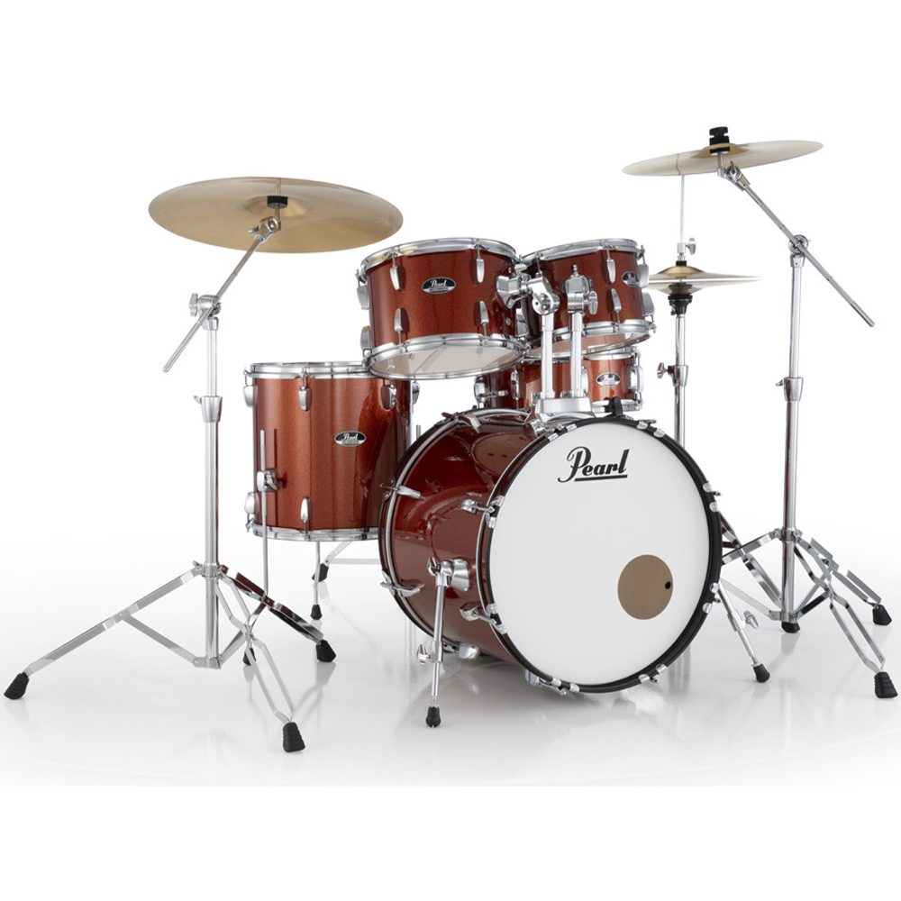 Pearl Roadshow-Plus 5-Piece Drum Kit with Cymbal Pack in Burnt Orange Sparkle