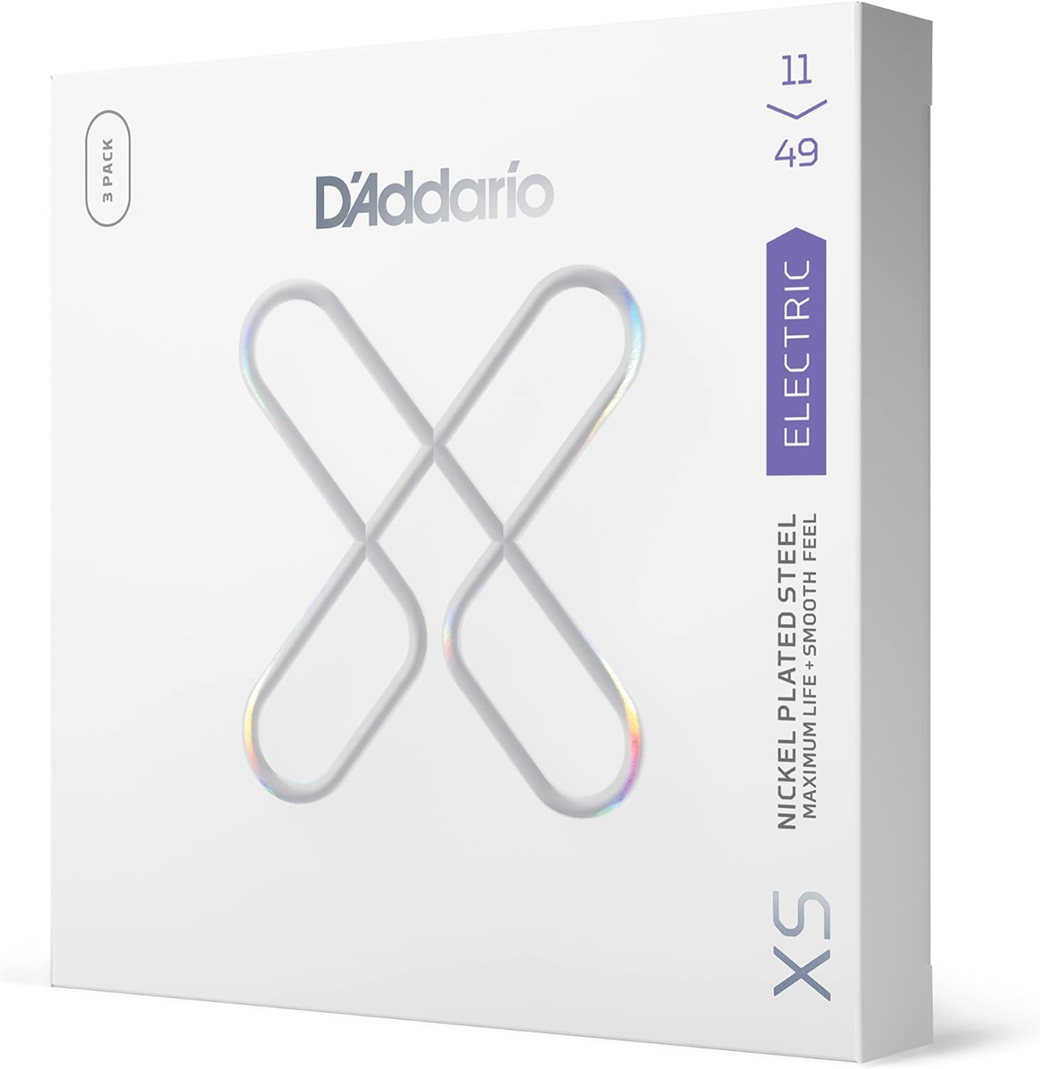 D'Addario XS Medium Coated Electric Guitar Strings 3 Pack 11-49 Gauge